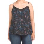 Carmen Marc Valvo Women's Plus Tropical Print Adjustable Straps Cami Tank Top SZ Photo 1