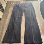 Source Unknown Dark Blue 100% Leather Fit and Flare Pants Photo 3