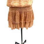 Current Air Los Angeles The Wyland Dress Smocked Mini Orange Floral Size Small Photo 6