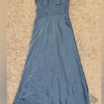 Katie May New Flora Bustier top sleeveless satin Blue Cocktail midi Dress XS Photo 3