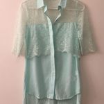ZARA mint button up shirt. Fits s Photo 1