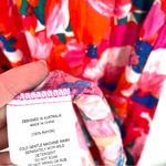 Anthropologie  ABEL THE LABEL Multicolor Rayon Floral Print Hi Low MIDI Dress Photo 7