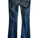 Miss Me Bootcut Jeans Rhinestone Embroidered Logo Medium Wash Western Blue 28 Photo 0