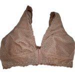 secret treasures Secret Treasure Intimates Pink Floral Lace Bralette XL Front Closure Photo 0