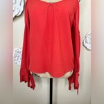 Paper Crane Burnt Orange Spaghetti Strap Cold Shoulder Blouse Size Small Photo 3