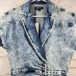 Retrofête Retrofete Gia Denim Dress in Acid Wash Blue Size Medium NWT Short Sleeve Photo 2