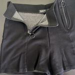 BlueSteel Black Double Zipper High Rise Shorts Size M Photo 2