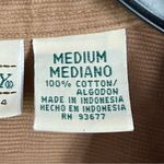 st. john's bay Women’s St. John’s Bay Long Sleeve Corduroy Button Down Shirt Size Medium Tan Photo 3