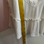 White Embroidered Lace Trim‎ Tank Top Boho Cottagecore Festival Bohemian XS Photo 4