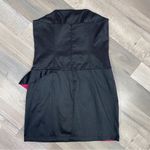 Moa Moa Strapless Colorblock Ruffle Mini Party Dress Black Pink Small Photo 8