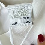 Selfie Leslie NEW NWT‎  Khandi Wrap Ruffle Dress White Tie Waist Women's XL Photo 6