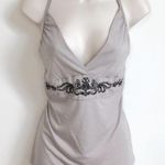 🆕 Bogari silk beaded plunging camisole tank top Size M Photo 0