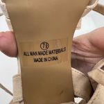 Lulus  beige tan tie up ankle block heel open tie strappy sandals size 7.5 Photo 6