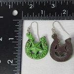 Boho Southwestern Green Horseshoe Pendant Necklace and Earrings Set Cowgirl Photo 7