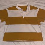 American Eagle Outfitters Cropped Polo Yellow Size M Photo 0