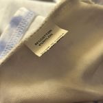 Blue & White Tie Dye Cropped Shoulder Pad Shirt Photo 4