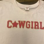 Electric Pink ‎ Cowgirl Spell out Crop Tee Size Large new with tags Photo 2