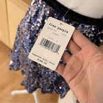 FREE PEOPLE NWT Siren Sequin Mini Open Back Dress Velvet‎ Belt Size 2 Cocktail Black Photo 5