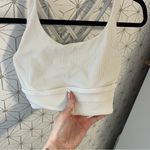 Lululemon  Energy Bra White Longline Ribbed Photo 1