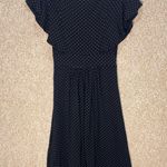 Gap Imperfect  black polka dot dress flutter sleeves tie back stretchy vneck 2007 Photo 1
