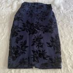 Lulus new black blue floral skirt size large Photo 0