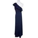 Lulus  Forever Ruffle One Shoulder Trumpet Dress Navy XL Sexy Cruise Date Night‎ Photo 4