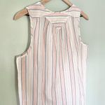 Lucky Brand NWT Striped Sleeveless Button Front Tie Top Pink White Blue Small Photo 5