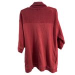 Soft Surroundings  3/4 sleeve terracotta cotton slub knit open front cardigan Photo 1