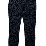Madewell NWOT  9" Mid-Rise Skinny Jeans Size 24 Black Velvet Flocked Animal Print Photo 2