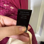 Lulus Size S Red Lace Maxi Dress Make Way For Wonderful Berry Red Lace Photo 8