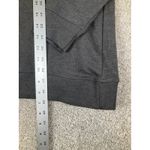 Womens Gray Crew Neck Long Sleeve Sweatshirt Christmas Paw Print Tree Large Photo 3