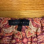 Sanctuary  Boho Peasant Top Large | Burgundy Orange Paisley‎ Fall Blouse Photo 1