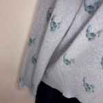360 Cashmere Skull Cashmere Indie Skull Print Sweater Teal S Photo 3