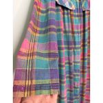 American Vintage Vintage 80s Annie Plaid Maxi Dress Oversized Collar Cotton Cottagecore Medium Photo 4