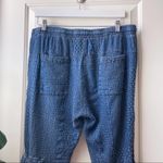 Johnny Was Embroidered Chambray Jogger Cargo Pants Size Large Photo 13