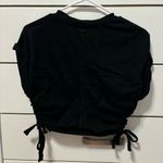 ALL SAINTS  Ruched Tie-Side Top BLACK Photo 3