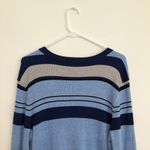 Investments NEW NWT Plus Size Blue Light Blue Black Striped Crew Neck Sweater 1X Photo 8