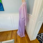 Vintage 1970's NOS Pleated Butterfly Batwing Cape Maxi Dress Lavender Small Purple Photo 2
