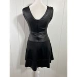 Altar'd State  black faux leather fit and flare mini dress in Size XS Photo 1