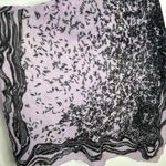 STINE GOYA Wool Scarf Malis Shawl Purple Black Abstract Winter Maximalist Wrap Photo 0