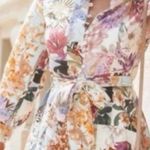 ZARA Pastel Floral Parrot Print Shirt Dress Co-Ord Linen Blazer Outfit Sz Small Photo 1