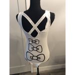 Hello Kitty  Sanio Medium Tank Body Suit Women's Bow Criss Cross Back Photo 4