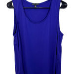 Eileen Fisher  Size Large Royal Blue Indigo 100% Silk Tank Top Classic Photo 0