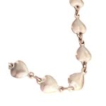 Vintage Silver Tone Bracelet Heart Links Dainty Spring Ring Clasp Estate 6.75" Photo 1