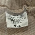 Como vintage tan neutral front wrap T-shirt women’s size XXL Photo 6