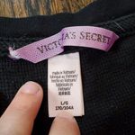 Victoria's Secret  Black Thermal Long Sleeve Sleep Shirt Size Large Photo 2