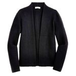 J.Crew NWT Collarless Cropped Sweater-Blazer in Black Open Cardigan S Photo 0