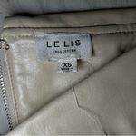 Le lis cream neutral faux leather strapless corset top women’s size XS Photo 3