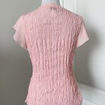 Allison Taylor Pink Ruffle Short Sleeve Blouse Photo 1