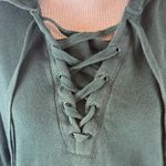 Outlander Hoodie With Lace Up Neck Line Green Size 0 Photo 7